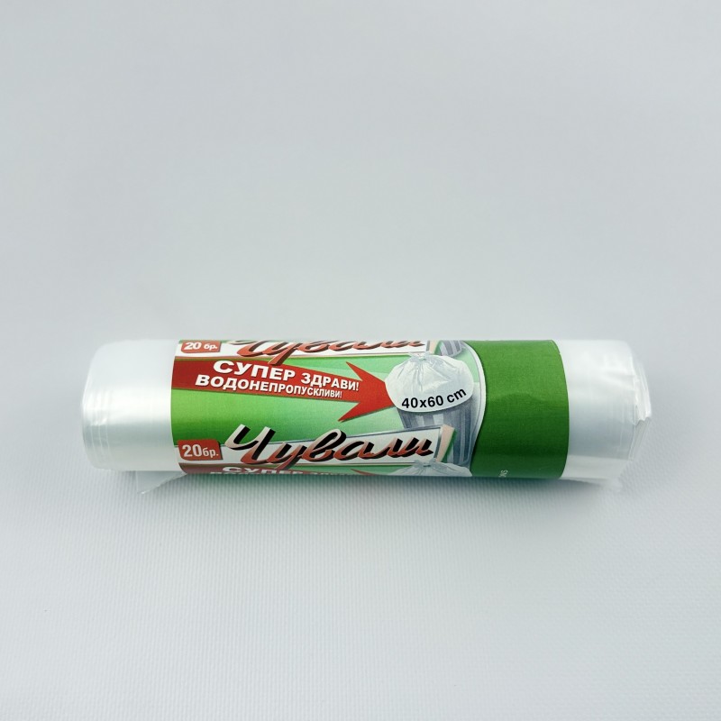 плик 40см/60см x 20бр на ролка LDPE