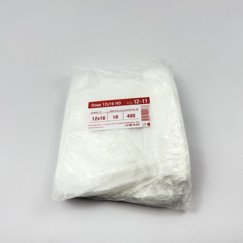 плик 12см/16см х 400бр HDPE